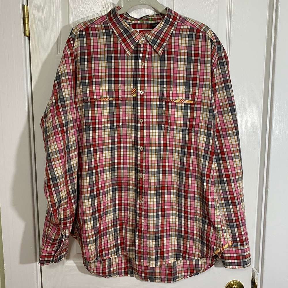 ROBERT GRAHAM Multi Color Plaid, Size XXL